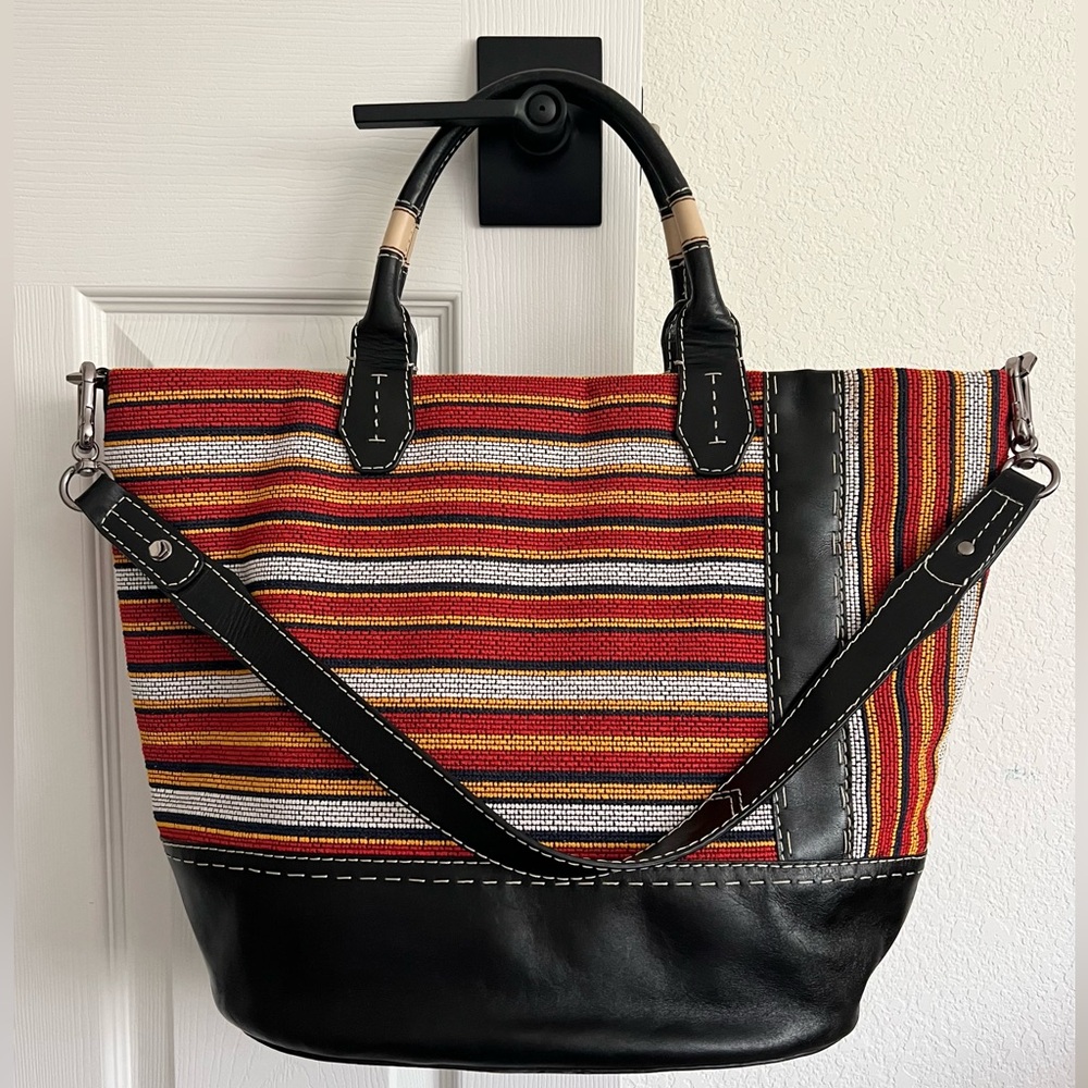 orYANY Woven Bohemian Stripe Tote